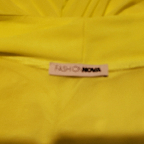 Chic Neon Yellow Ruched ROMPER - Picture 5 of 6